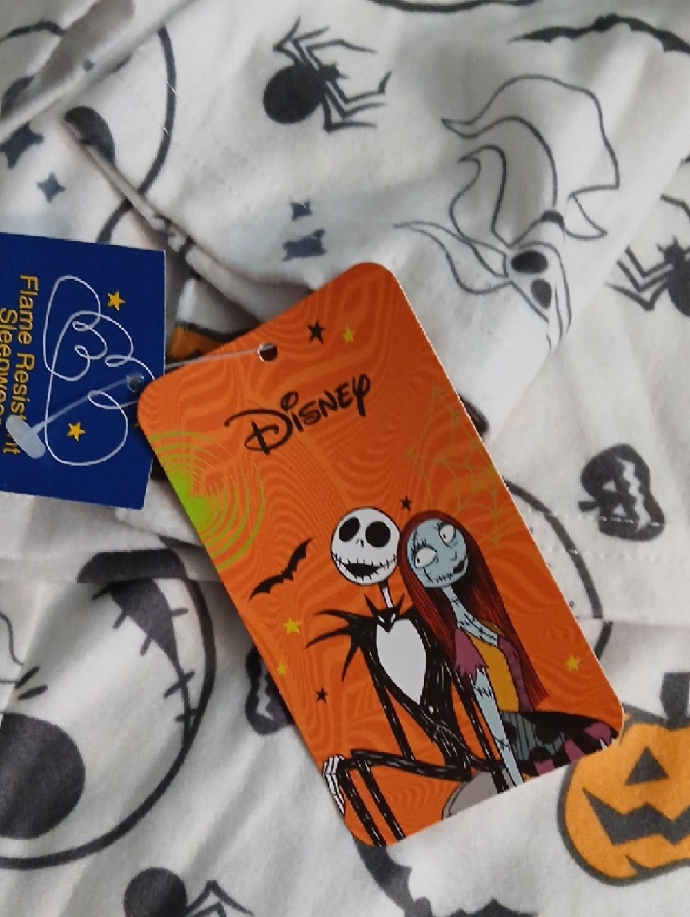 Disney Black and White Jack Skellington Print Pajama 2pc - Picture 3 of 4